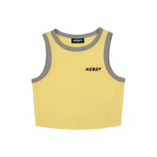 Nerdy Tank Tops Women's Yellow