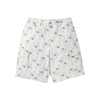 Thisisneverthat Long Field Collaboration Cargo Shorts Unisex White