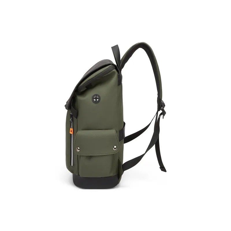 FAIRWHALE Fabric Backpack Laptop Bag Tubas Unisex Black/Medium Gray/Charcoal Black/Army Green-12