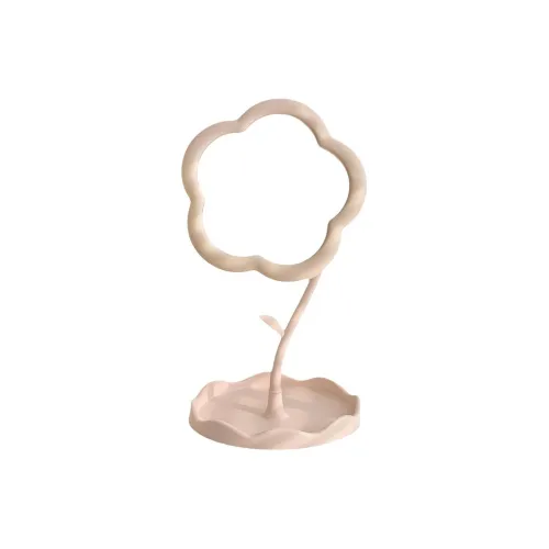 Gentle Welcome Portable Cream Style Vanity Table With Jewelry Organizer Mirror