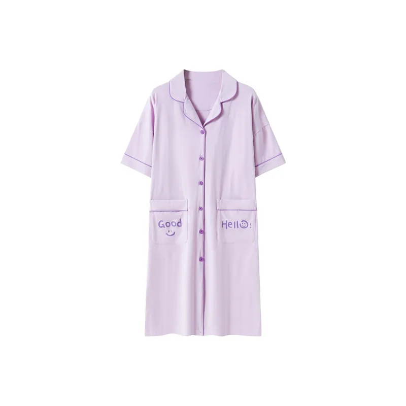 FENTENGCARE Nightgown Women's Violet-0