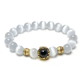 CUIJING Glass Cat Eye Bracelets Unisex