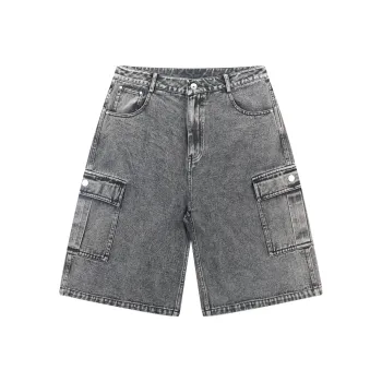 PASET Denim Shorts Unisex Smoke Gray