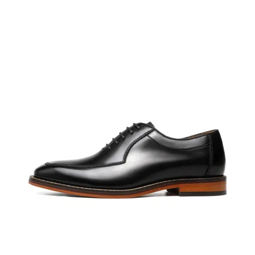 HAPPY DINO Dress Shoes Men Low Top Black