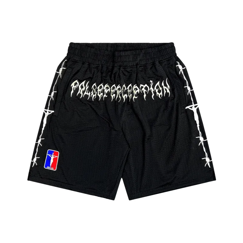 False Perception Shorts Unisex Black-0