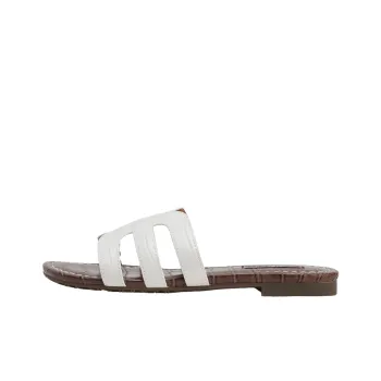 URBAN REVIVO Slip Resistant Slide Slippers Women's Ecru