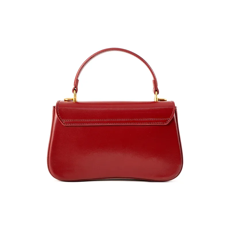 Vigno Synthetic Leather Handbag, One Shoulder, Crossbody Bag Regular Women's Red-59