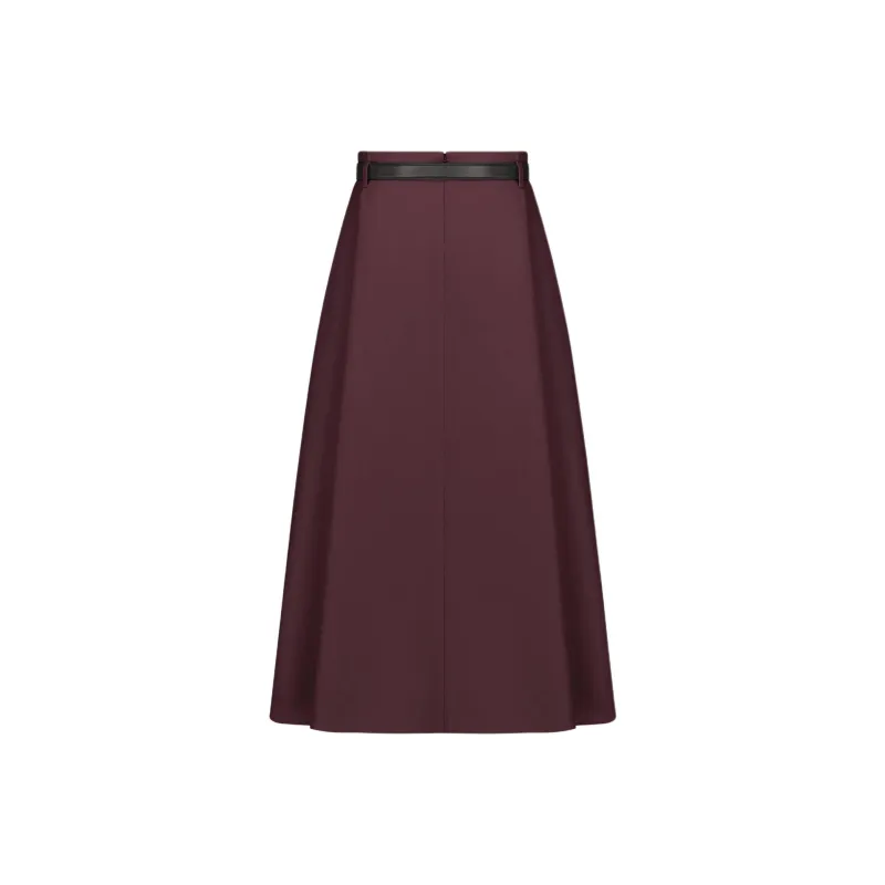 DIOR SS25 Casual Long Skirt Women's Plum-1