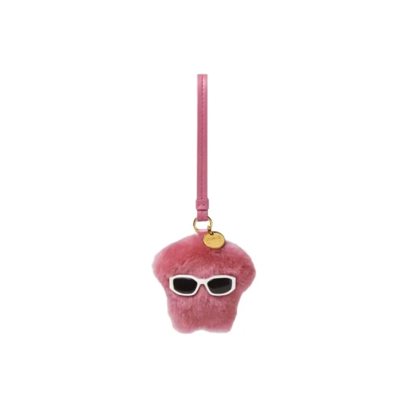 FANSIZHE Lambskin Bag Charm Bag Accessory Women's Pink-0