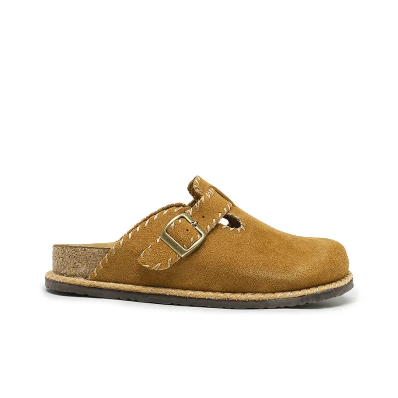 Mulinsen Cork Sole Abrasion Resistant Slip Resistant Closed Toe Slippers Unisex-9