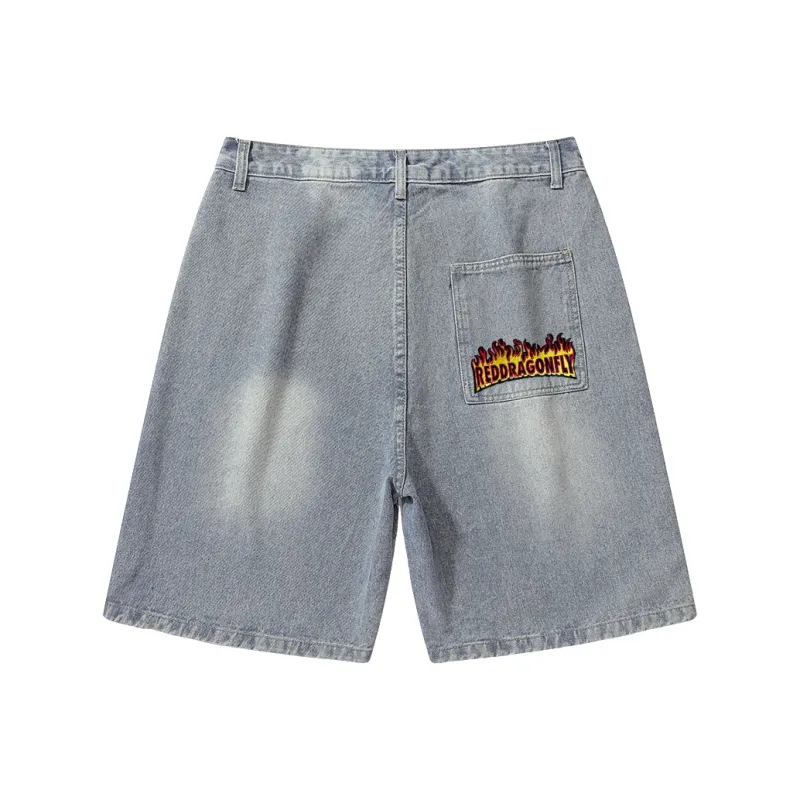 RED DRAGONFLY Denim Shorts Unisex-10