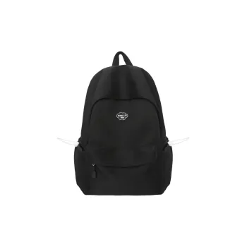 Tonlion Nylon Fabric Backpack Unisex White/Black