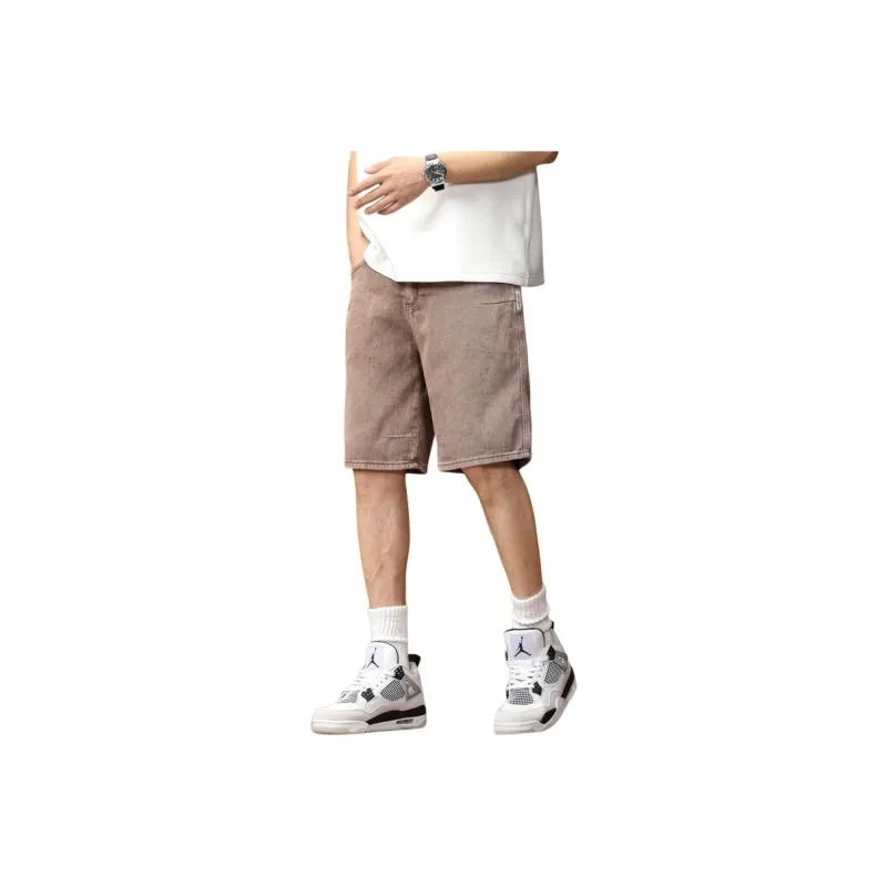 【dme】 Denim Shorts Men's Rusty Red-0