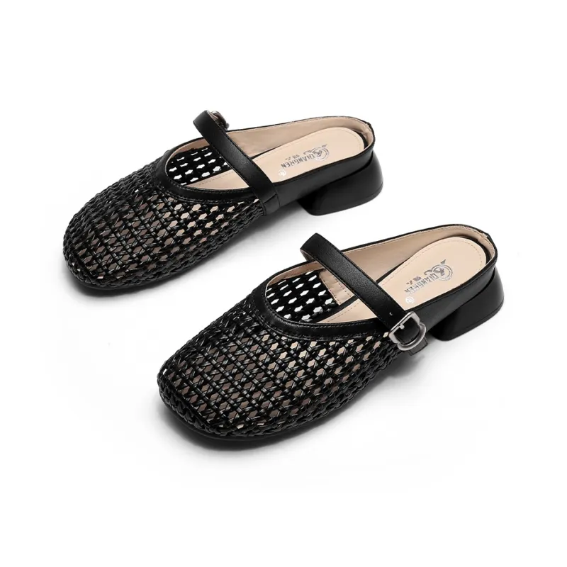 Strongman Closed Toe Slippers Women's Black-3