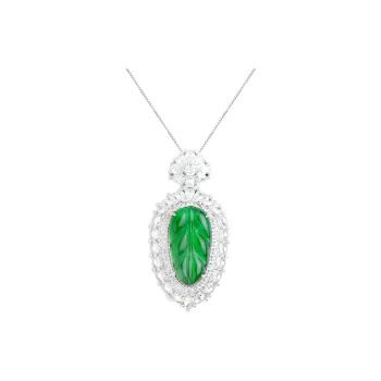 Clear Snow Ice Glutinous Jadeite Necklaces Unisex