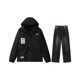 Set (Knight Black Top+Black Gray Pants)