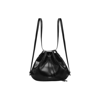 Tanita West Cow Leather Backpack Medium Size Women's Black