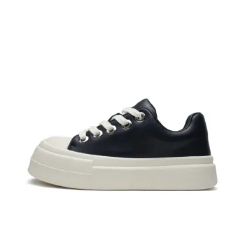 Hip Speed Cushioning Height Increase Low Top Skateboard Shoes Unisex Black