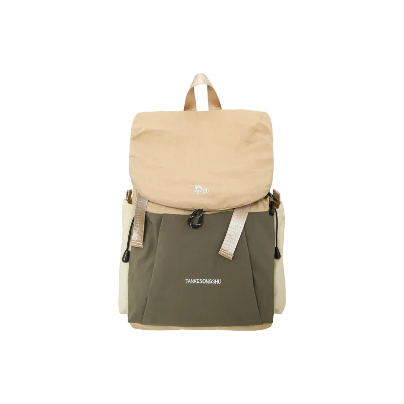 GEERDUN Nylon Backpack Unisex Black/Pink/Orange/Khaki-6