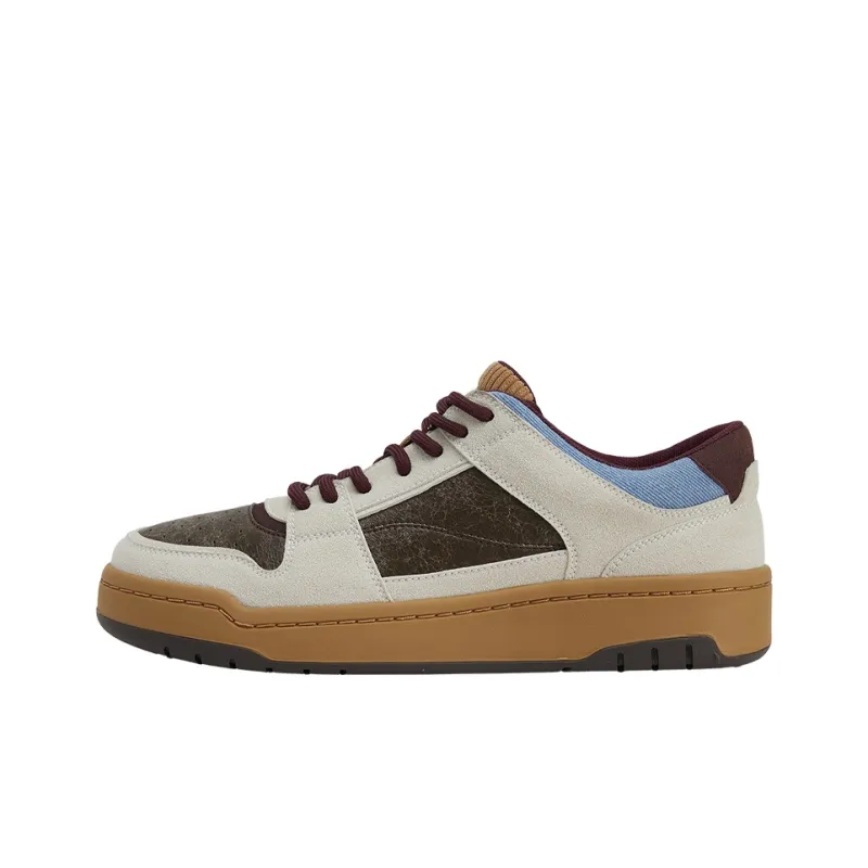 URBAN REVIVO Low Top Casual Shoes Men's Coffee Brown-0