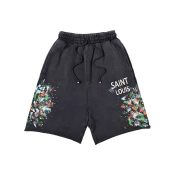 SSSAINT LOUIS Casual Shorts Unisex Black