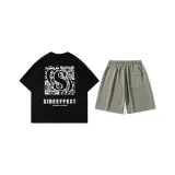 Clothing Set (Black Top+Yellow Mud Shorts)