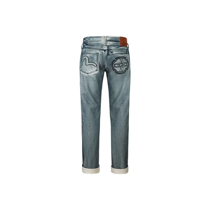 EVISU 2024 Fall And Winter Casual Pants Men Denim Blue-0