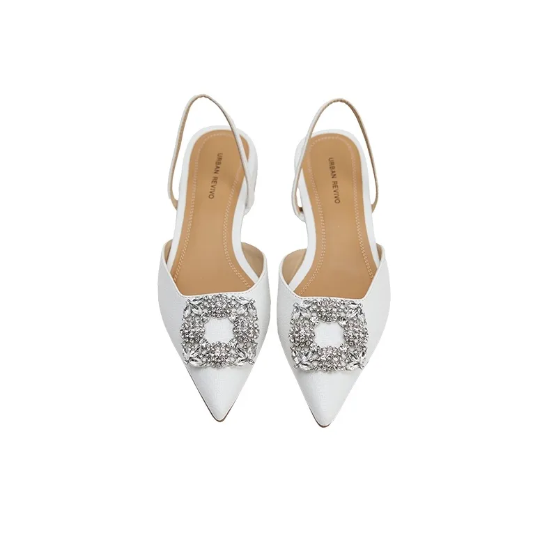 URBAN REVIVO Casual Single Shoes Women's Raw White-2
