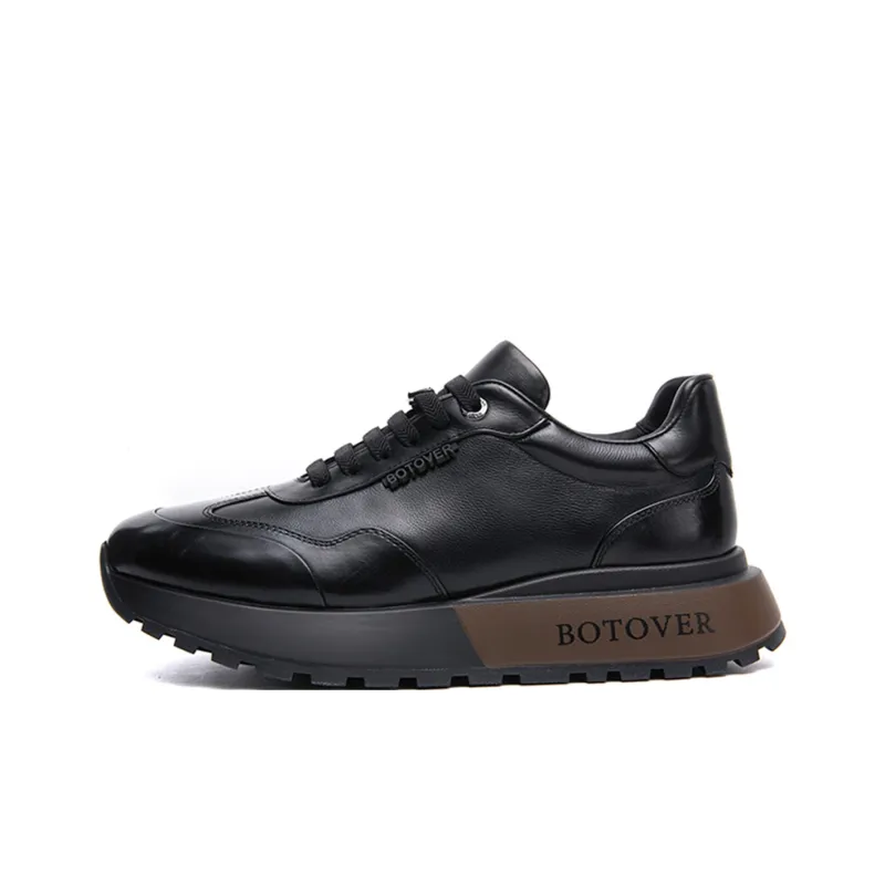 Bonnie Vicky Height Increasing Abrasion Resistant Low Top Casual Shoes Men's Black-0