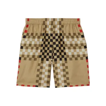 Burberry Pixel Check Shorts