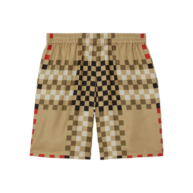 Burberry Pixel Check Shorts-0