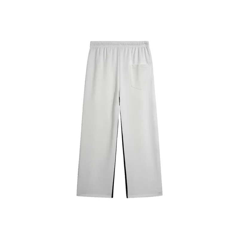 WELTER EXPERIMENT Side Snap Button Stripes Patchwork Design Casual Pants Unisex-15