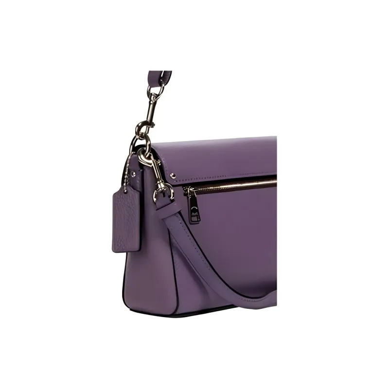 COACH Jade Leather Portable Crossbody Bag, Shoulder Bag Medium Size Women's Purple-3