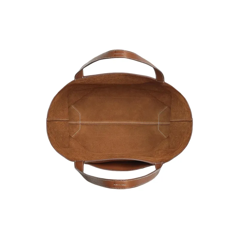 HERMES Cabasellier Barenia Faubourg Calfskin Tote Bag, Shopping Bag, Shoulder Bag Women's 34 Fauve Light Tawny-3