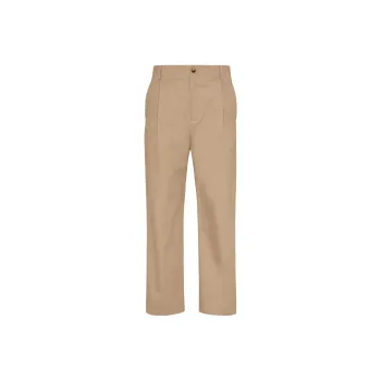 Valentino Mid Rise Pleated Straight Leg Trousers