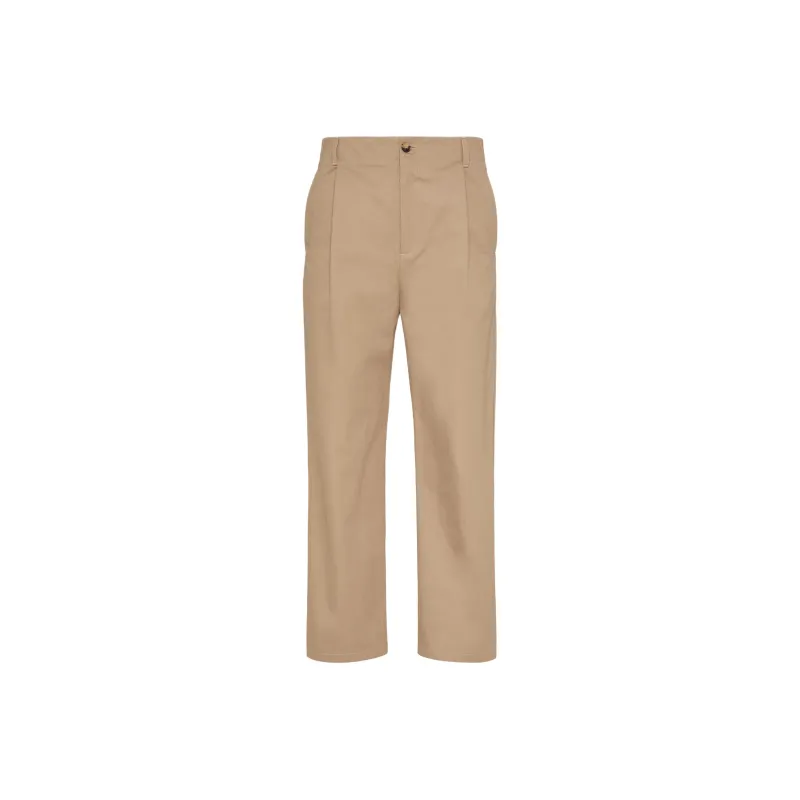 Valentino Mid Rise Pleated Straight Leg Trousers-0