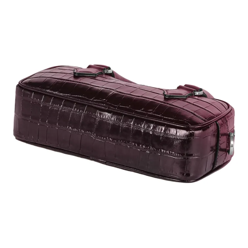 MONTBLANC Full Grain Cow Leather Shoulder Bag, Crossbody Bag, Handbag Mini Women's Ink Black Currant Color-5