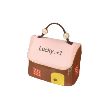 Sweet Pillow House Dopamine Dressing House Grid Large Capacity Partitioned Portable Waterproof Travel Bag Makeup Bags