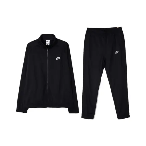Nike Poly Knit Tracksuit Casual Sportswear Men's Black