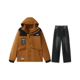 Clothing Sets (Coffee Top+Black Gray Pants)