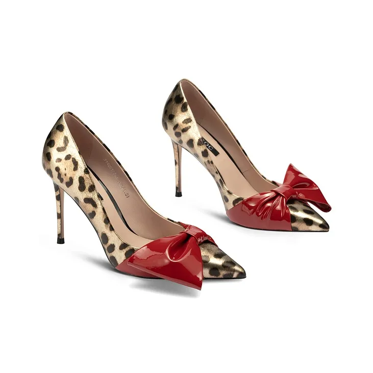 JOOC High Heels Women's Leopard Print-3