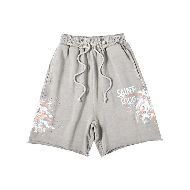SSSAINT LOUIS Casual Shorts Unisex Gray-0