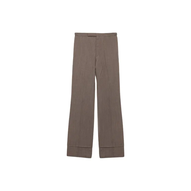 PRADA SS25 Casual Pants Men's Mud Gray-0