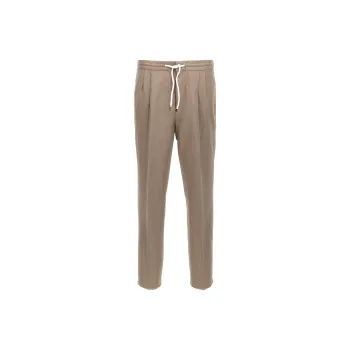 Brunello Cucinelli Drawstring Tapered Leg Trousers