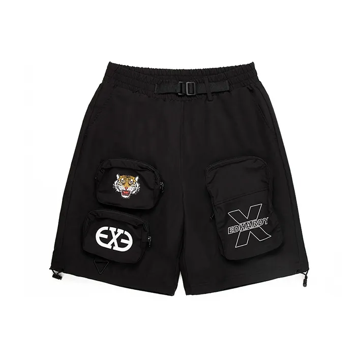 ED HARDY X Casual Shorts Unisex Black-0