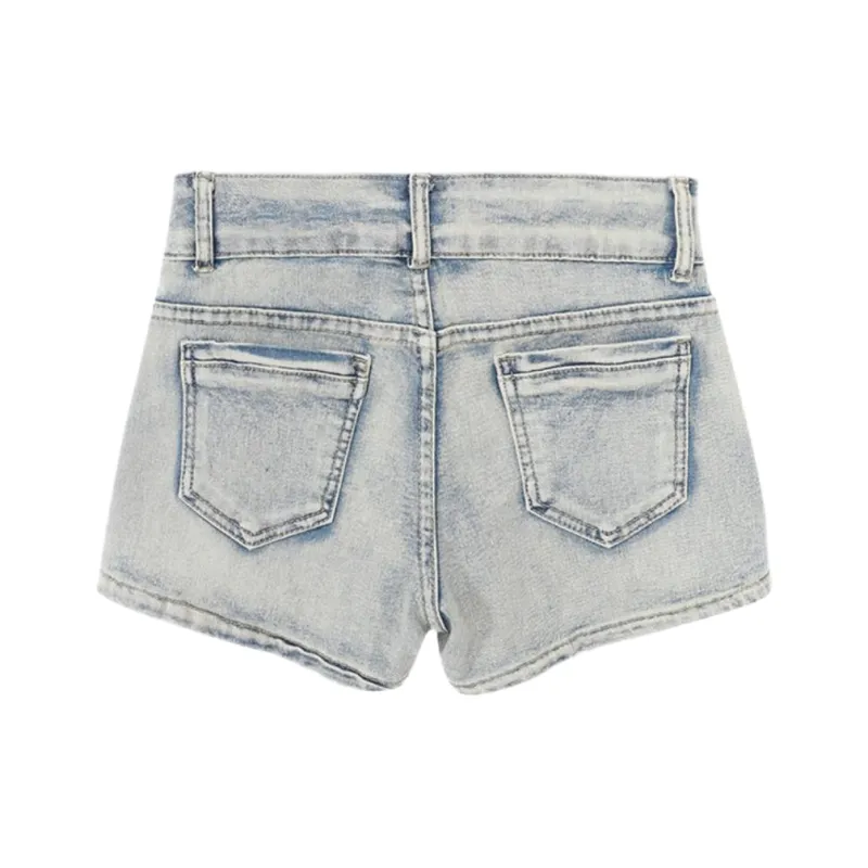 ABBY GODDESS Denim Shorts Women's Blue-1