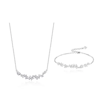 MAGICPOLE Sterling Silver With Zircon Necklaces Women's Silver