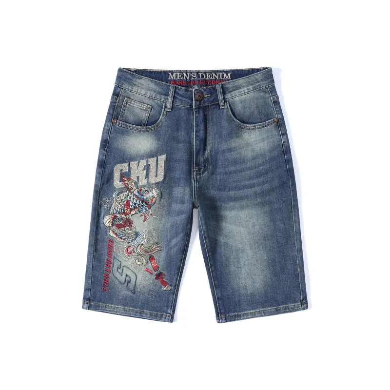 SANTASTIC Denim Shorts Men's Nostalgic Blue-0