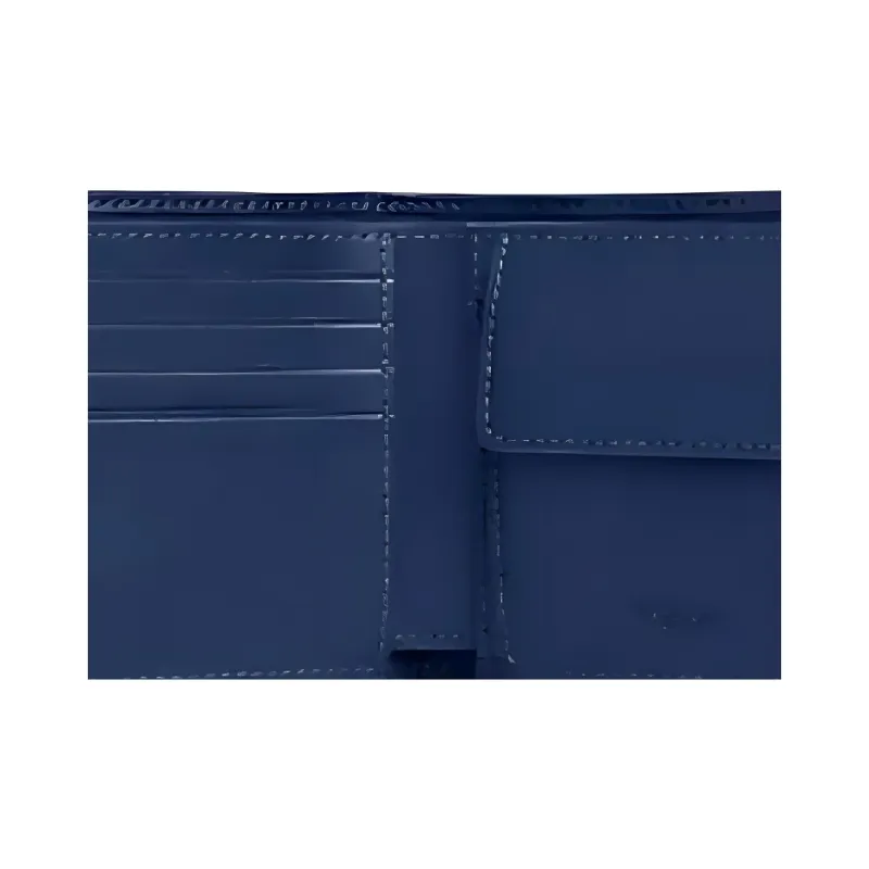 COACH Denim With Cow Leather Coin Purse Wallet Men's Blue-3