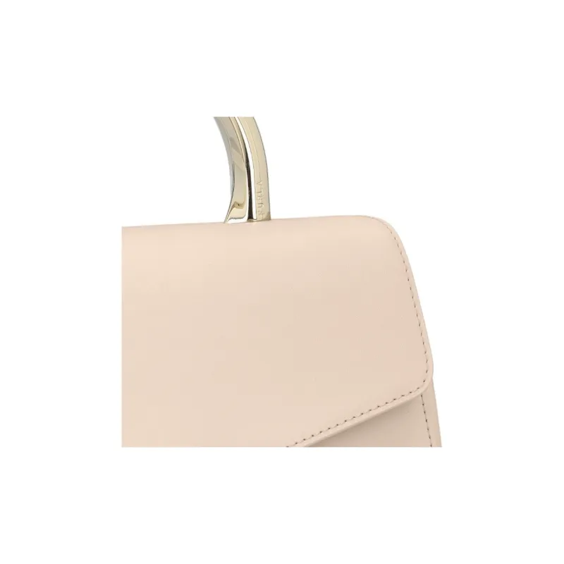 Furla Leather One Shoulder Handbag Women's Beige-3